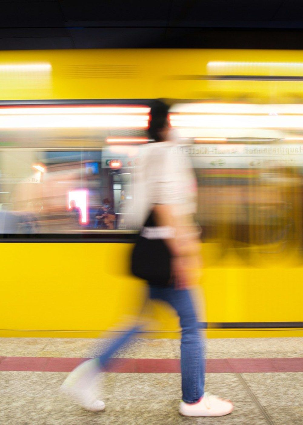 A Stuttgart underground train platform.